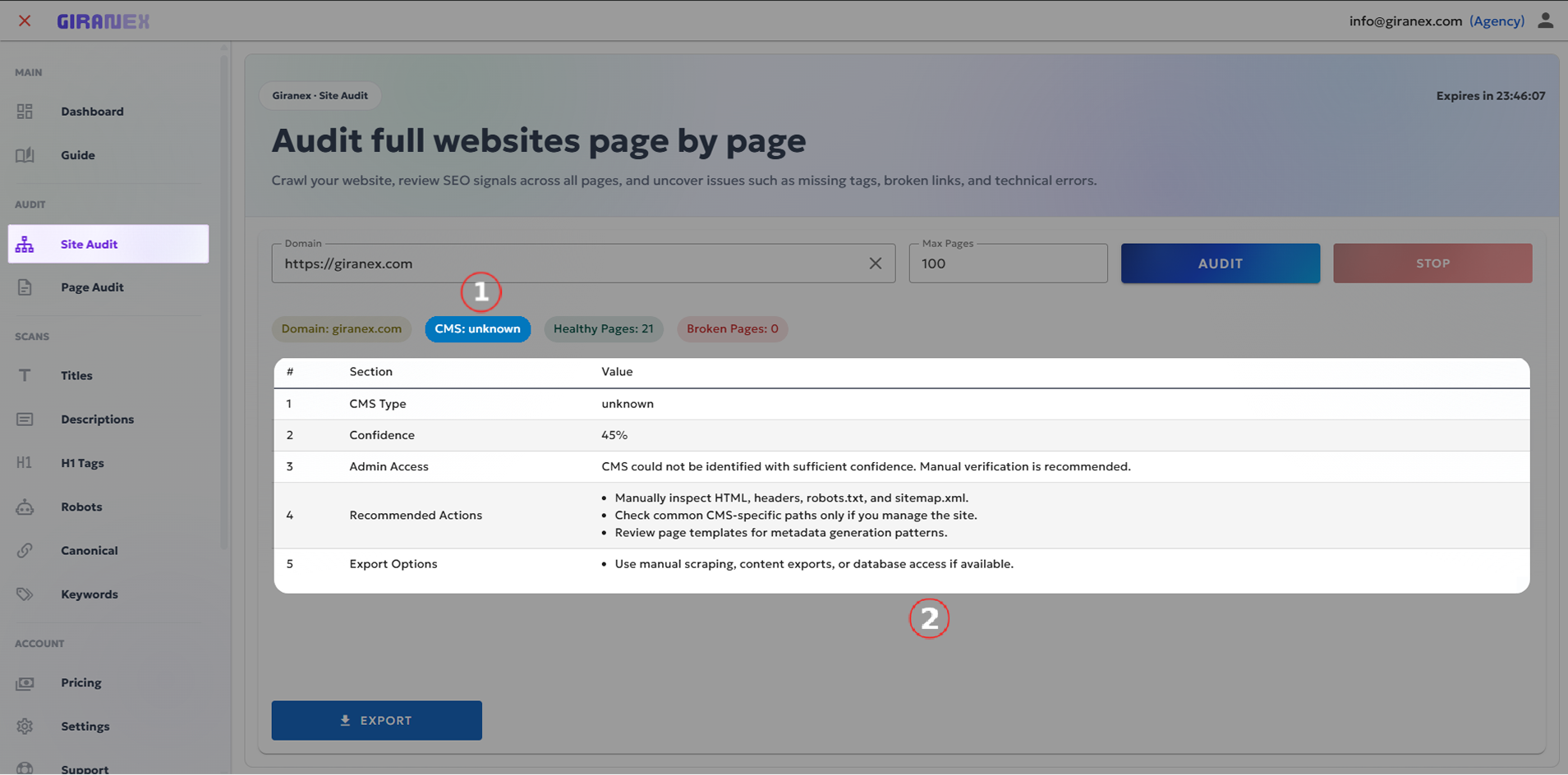 Open CMS Recommendations